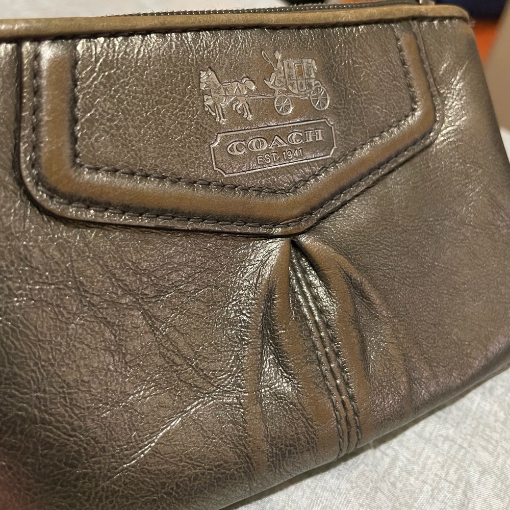 Coach Bags | Coach Wristlet Bronze Leather | - Picture 2 of 10